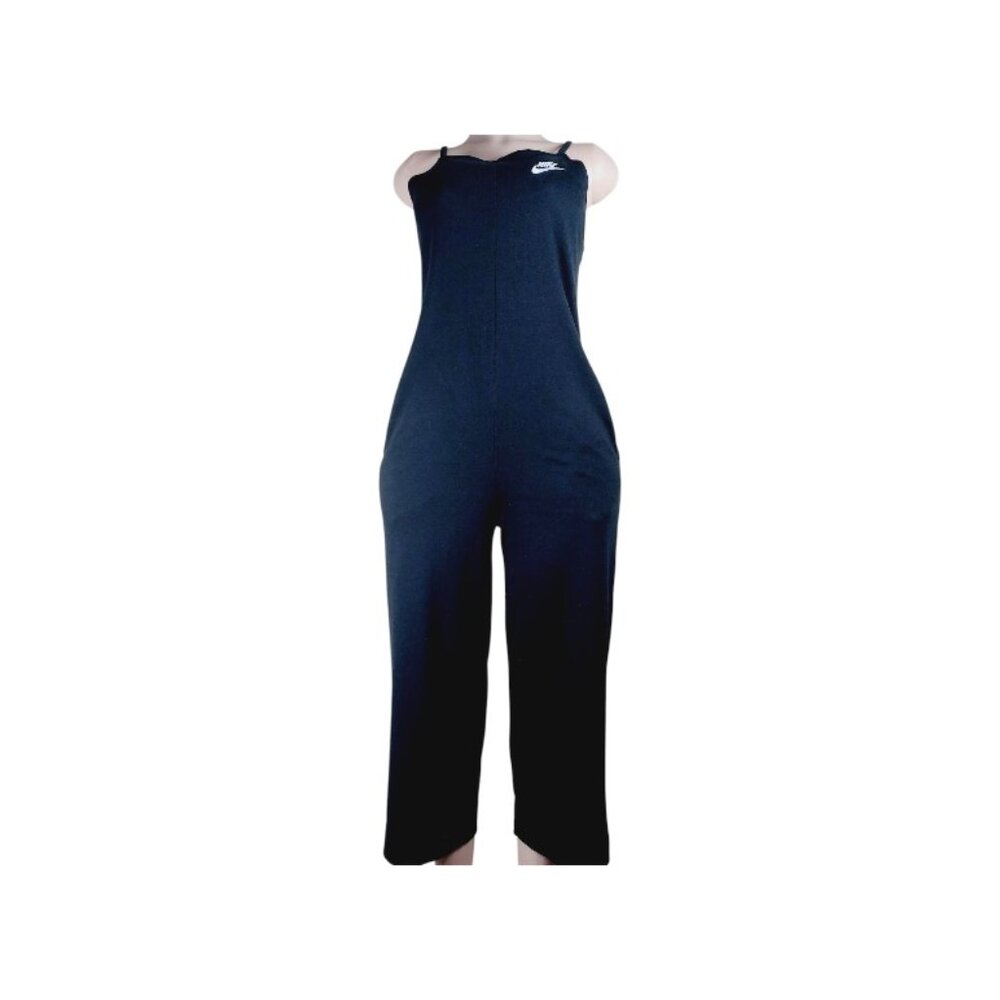 Nike Women's Black Slouchy Straight Leg One-Piece Casual Jumpsuit Size S